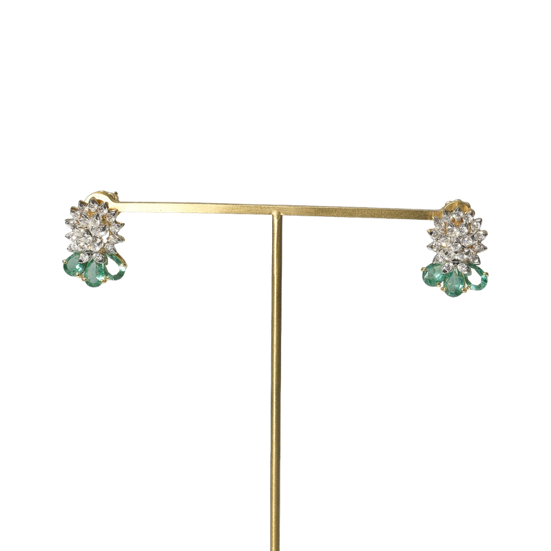 Emerald Starburst Earrings — alternate view