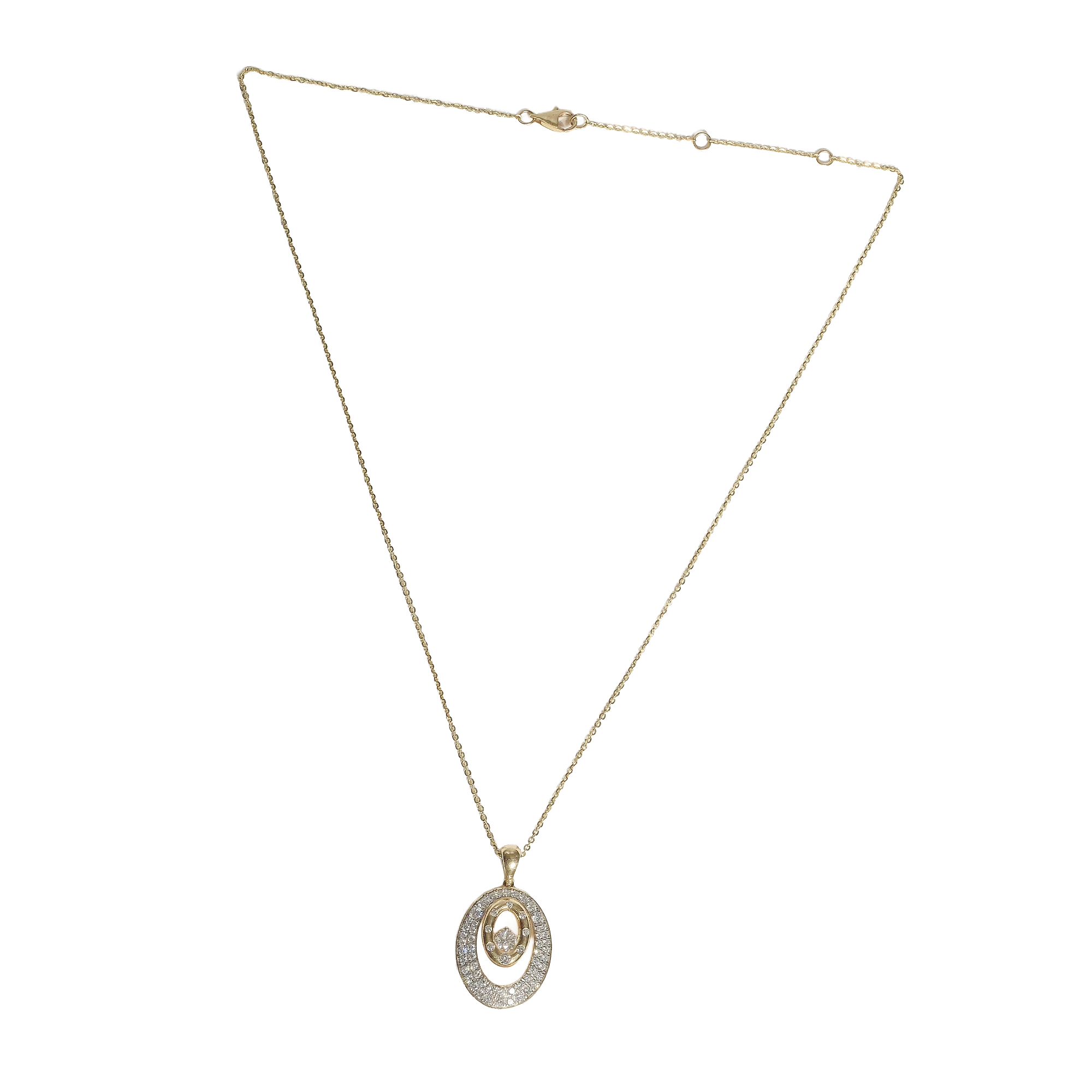 Aurelia Halo Oval Pendant
