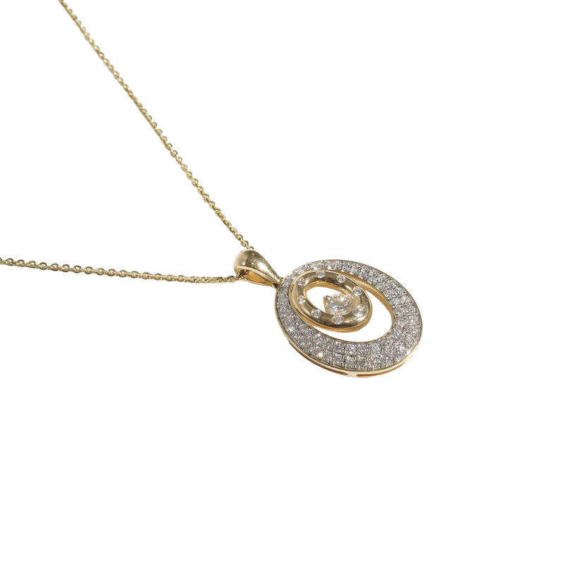 Aurelia Halo Oval Pendant — alternate view