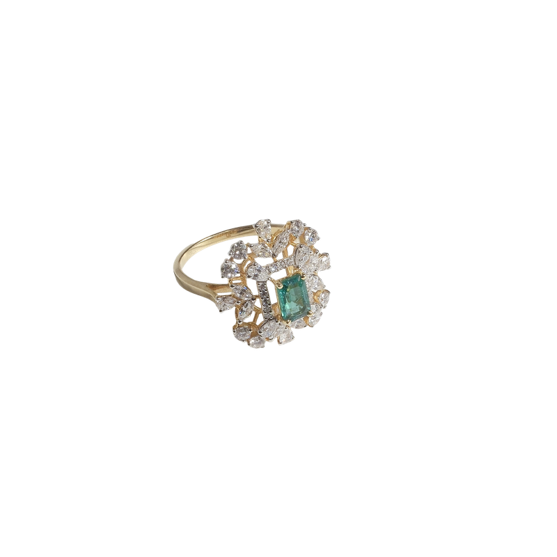 Aria Half Eternity 1ct Solitaire Ring — alternate view